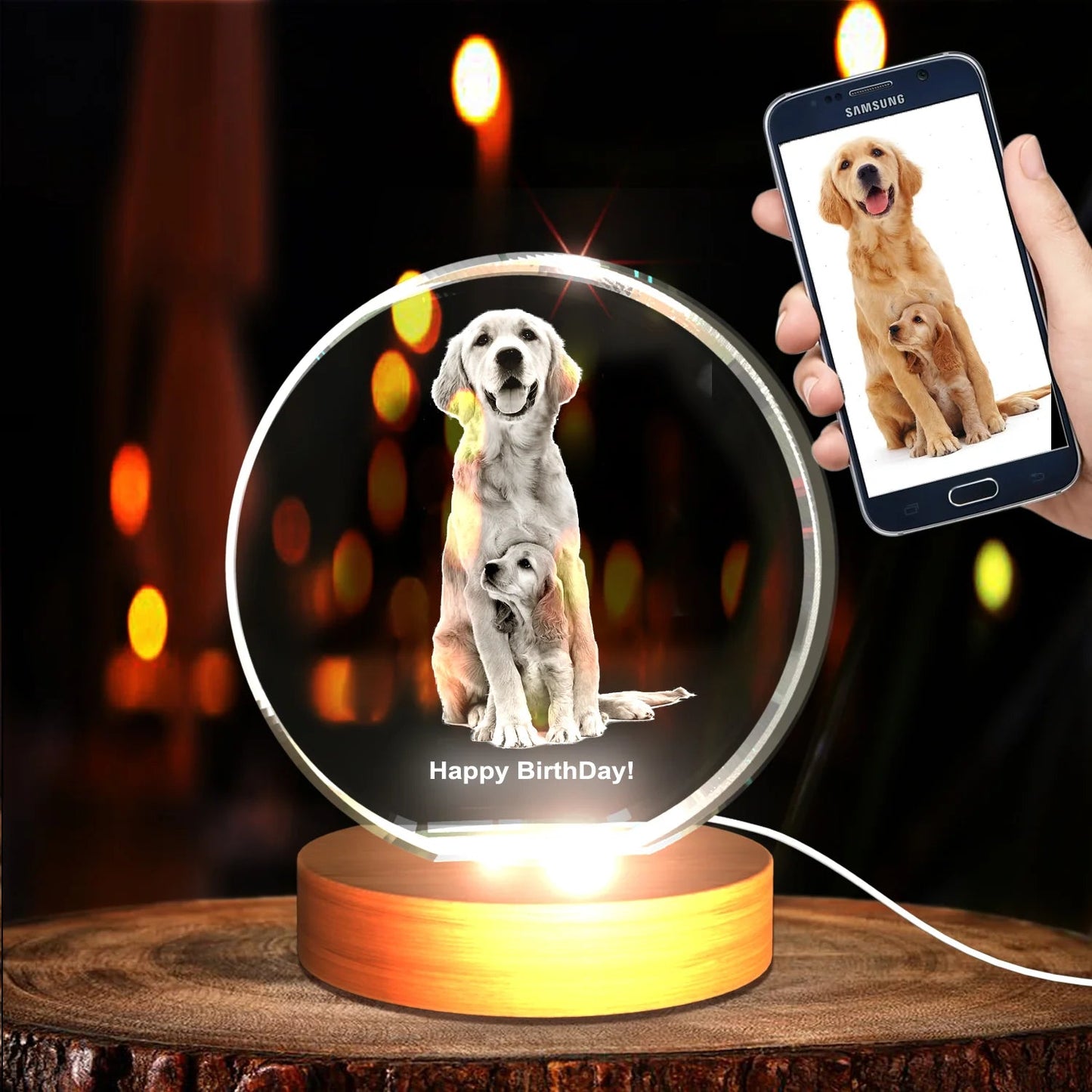 Personalized 3D Crystal Photo - Turn Memories Into Art – A Gift They’ll Never Forget - IB Crystals