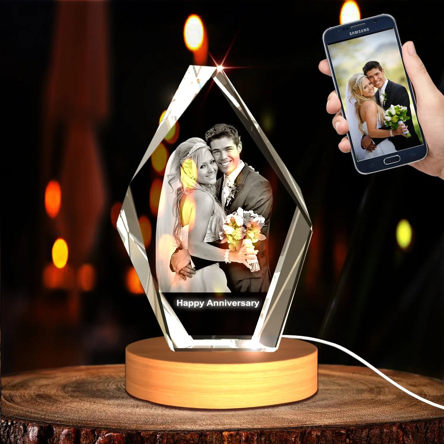 Personalized 3D Crystal Photo - Turn Memories Into Art – A Gift They’ll Never Forget - IB Crystals