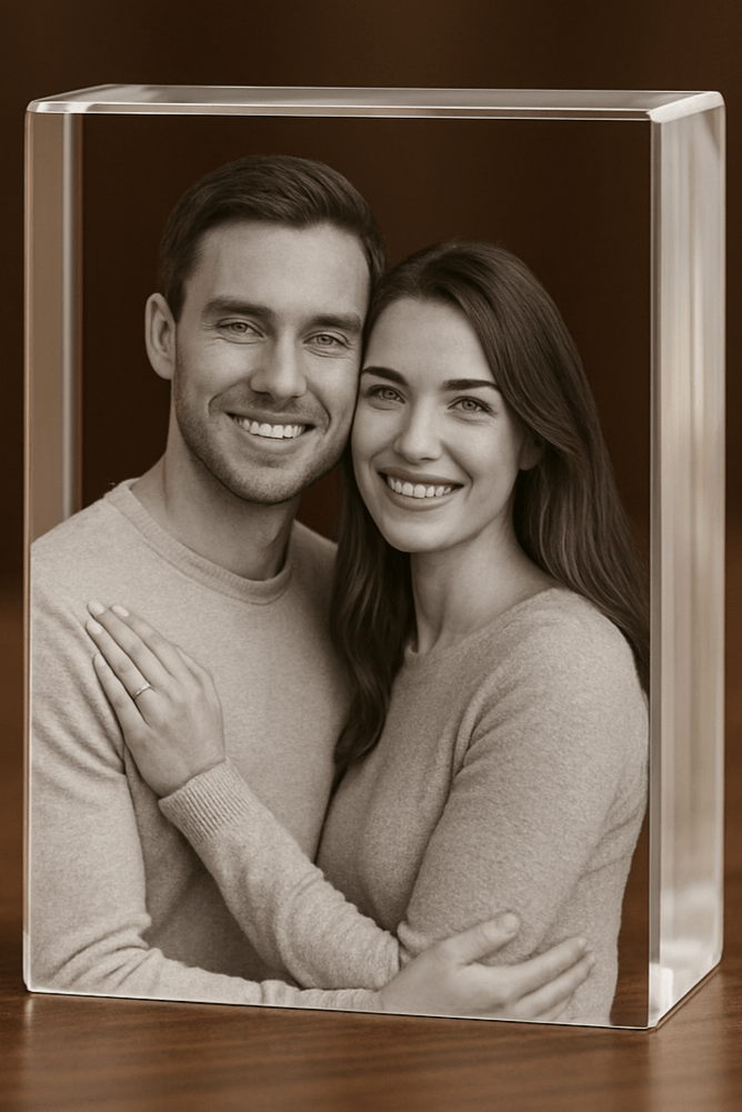 Personalized 3D Crystal Photo - Turn Memories Into Art – A Gift They’ll Never Forget - IB Crystals
